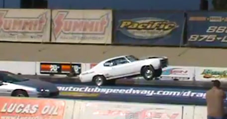 Impressive Wheel Stand Pulled Off By '70 Chevelle at Fontana