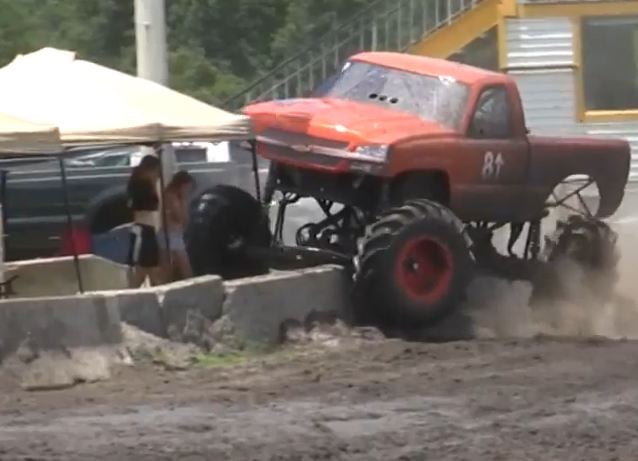 Video: Teenage Girl Covers Face As Monster Truck Tries To Eat Her   