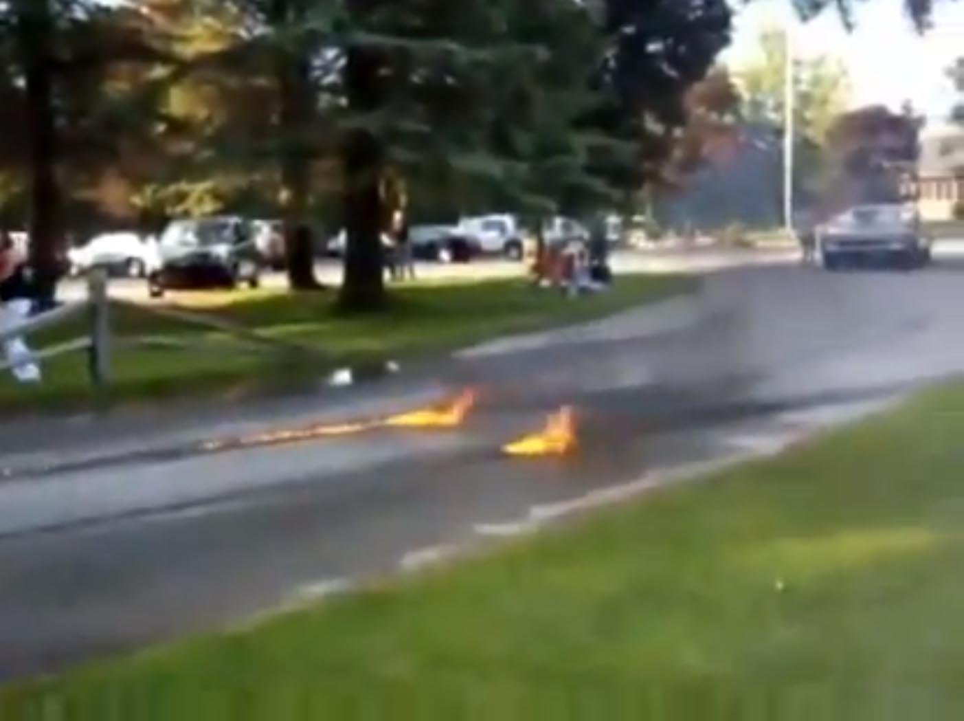 Video: 409 Impala Leaves Flaming Rubber Behind Burnout