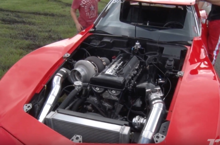 Video: 1973 Corvette with 2JZ Toyota Power Runs High 8's