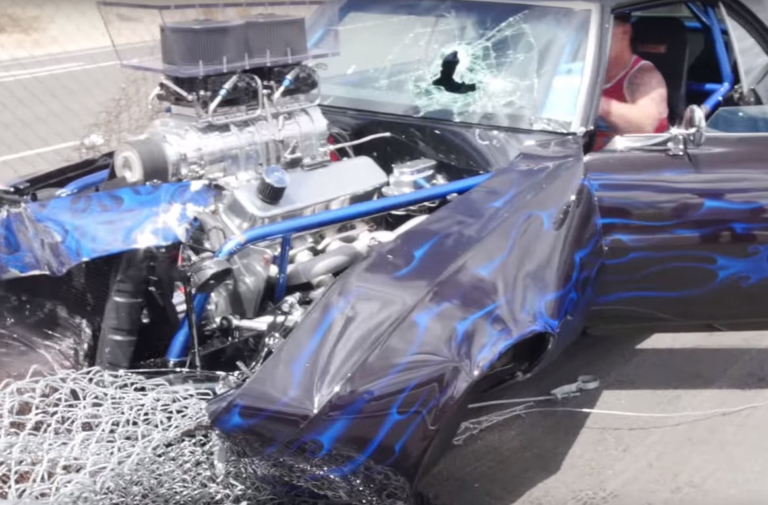 Big Block Blown Camaro Crashes Hard Leaving Cars and Coffee Event