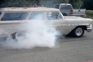 Burnout Stress Test - 1958 Chevy Brookwood Kills An Axle