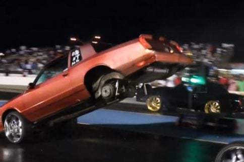 Video: Grudge G-Body Loses Rear Wheels, Does Reverse Wheelstand!