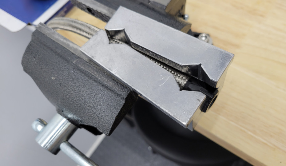 Quick Tip: Clamping Braided Stainless Steel Hose In The Vise